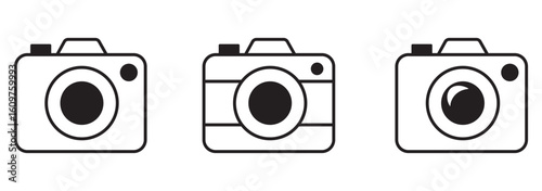 Camera icon set. photo camera icon. camera photography icon. EPS 10