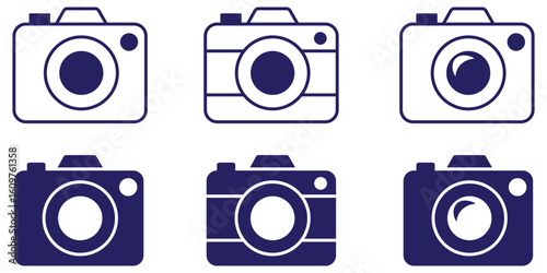 Camera icon set. photo camera in flat style symbol. photography camera line art signs, vector illustration. EPS 10Camera icon set. photo camera in flat style symbol. photography camera line art signs,