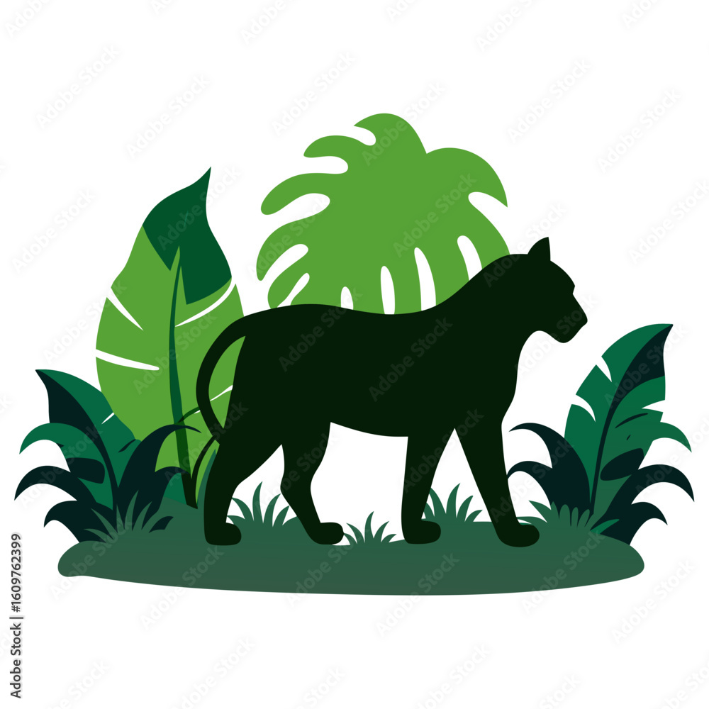 Fototapeta premium vector illustration of a leopard
