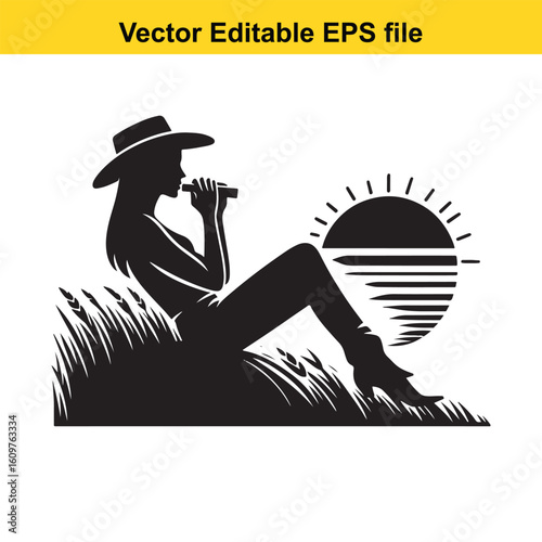 Silhouette of a horse rearing up on hind legs