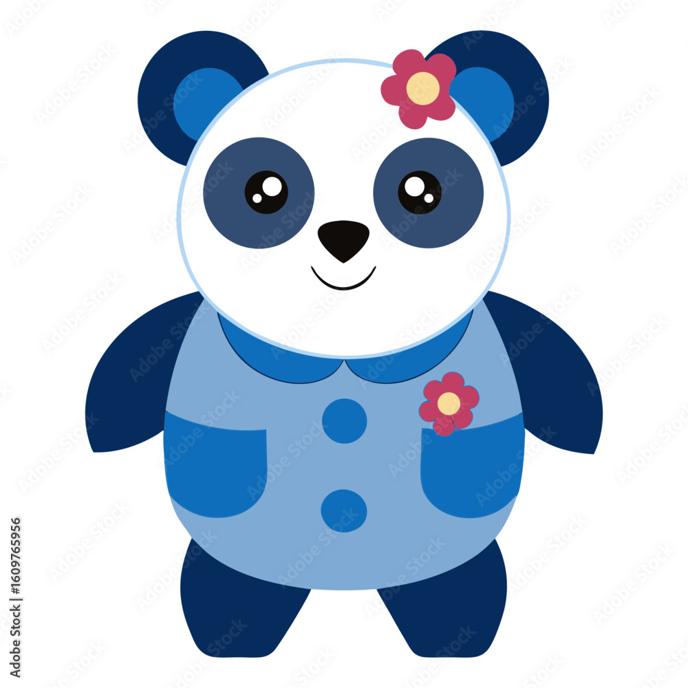 Naklejka premium Panda vector art for children's design or fashion artwork