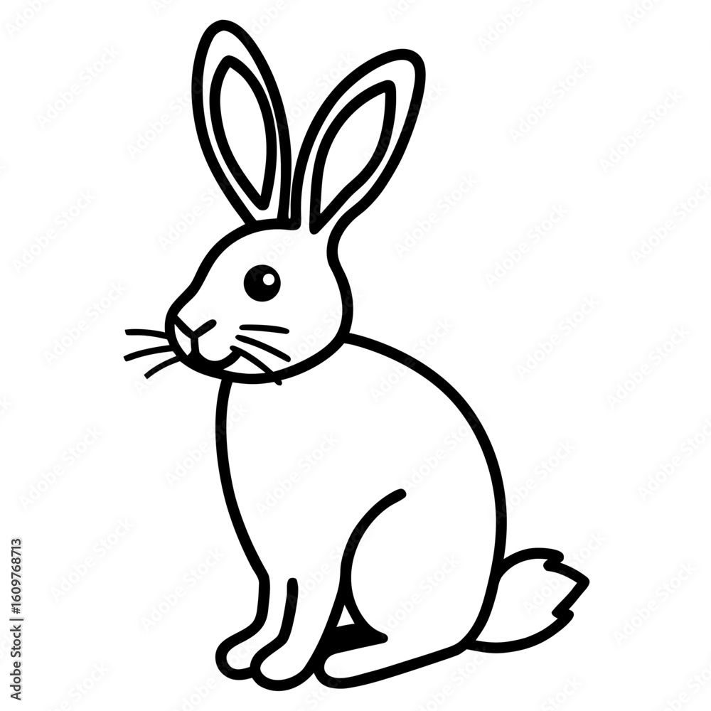 Fototapeta premium Rabbit with Carrot Vector Illustration – Cute Animal Design for Pet Lovers 