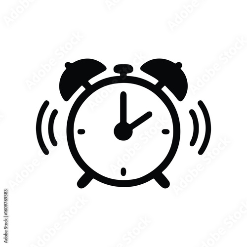 Alarm Clock Icon for Time Management and Scheduling