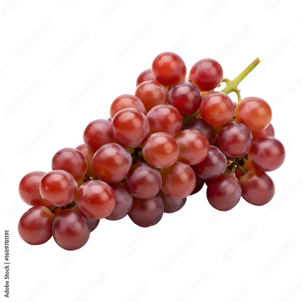 Fototapeta premium Bunch of red grapes on black background