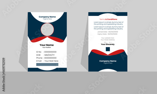 Corporate id card design template