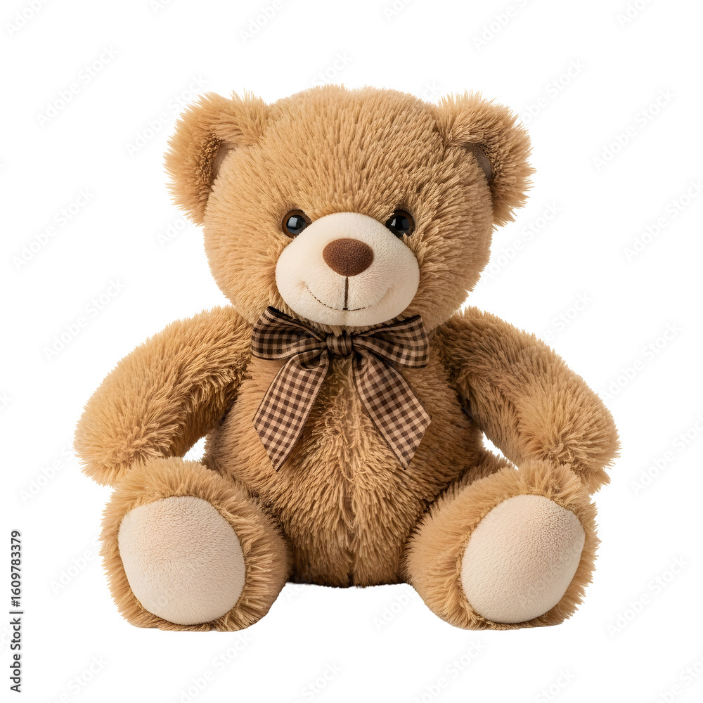 Fototapeta premium Stuffed animal teddy bear with bow tie