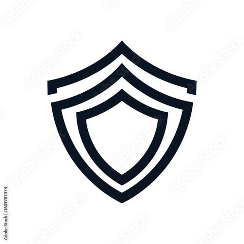 Cyber Protection Symbol. This modern graphic represents data integrity and steadfast digital defense. Ideal for showcasing online safety, privacy solutions, and reliable safeguards. Evokes trust and.