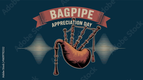 Bagpipe Appreciation Day Music Instrument Art Bagpipes Festival Celebration