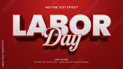 labor day editable text effect