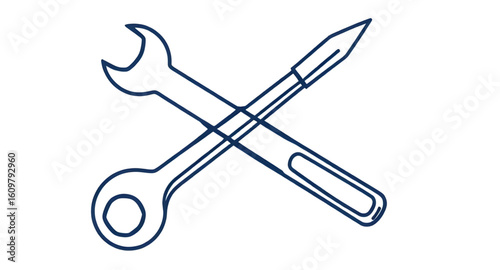 service tools icon, DIY repair icon, construction tools icon, toolbox icon, fixing tools icon, wrench icon, hammer icon, screwdriver icon, pliers icon, spanner icon, adjustable wrench icon, drill icon