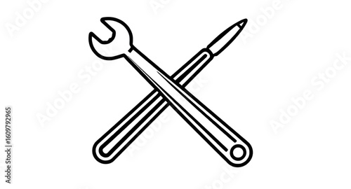 maintenance tools icon, service tools icon, DIY repair icon, construction tools icon, toolbox icon, fixing tools icon, wrench icon, hammer icon, screwdriver icon, pliers icon, spanner icon, adjustable