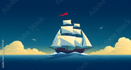 sailboat in the sea