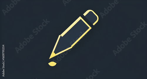 graphic pencil, wooden pencil, sharpened pencil, pencil silhouette, pencil outline, pencil flat icon, pencil symbol, pencil clipart, pencil graphic, simple pencil icon, minimal pencil design, colored 