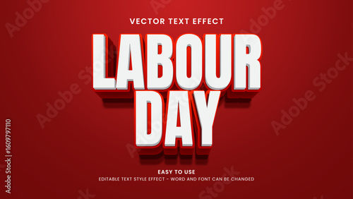 labor day editable text effect