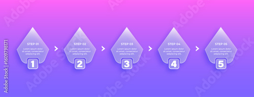 Liquid Glass 3D Infographic Bullet Points – Realistic Glass Effect with Christmas and Winter Decoration Elements