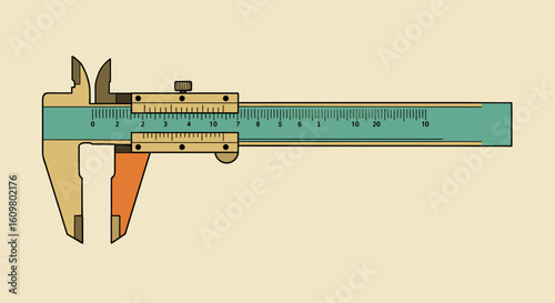Detailed Illustration of a Caliper Precision and Measurement in ImageFX_15rt0c_via_RJ_ImageFX_Auto.ai
