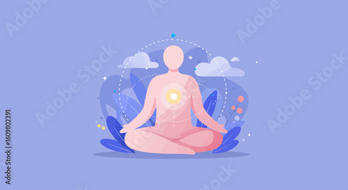 Peaceful Meditation Illustration