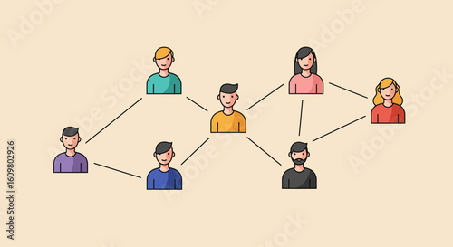 Connected Individuals Exploring Human Networks and Relationships via imagefx_c6oz2y
