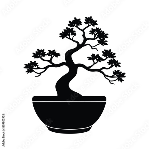 Bonsai Tree Silhouette Icon