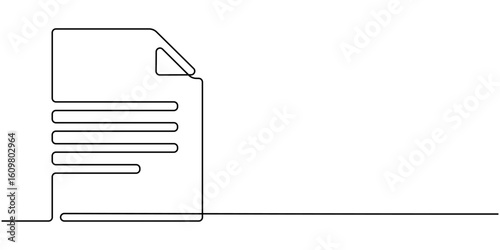 One continuous line vector drawing of a folder. Outline documents background icon. Saving securities vector icon. Vector illustration,  Clipboard with checklist. Continuous line one drawing. Simple. 