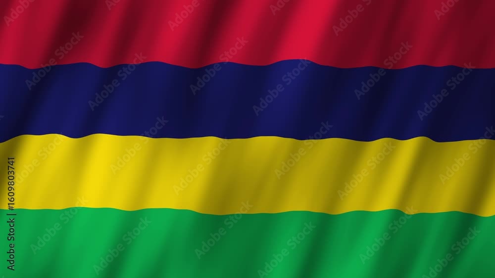Celebrate patriotism with the vibrant flag of Mauritius in motion