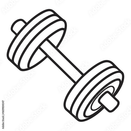 dumbbell isolated on white