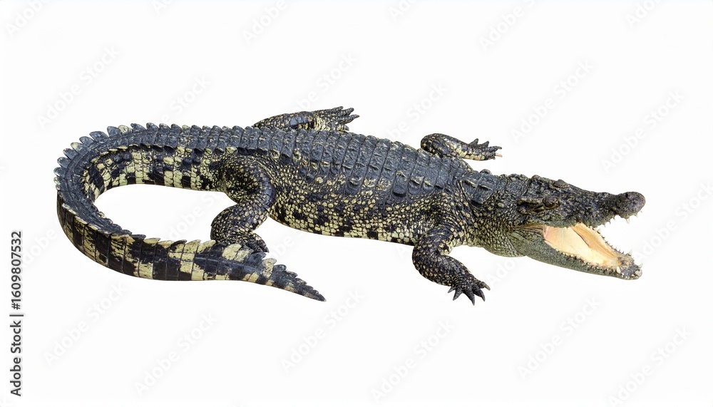 Obraz premium Large Crocodile Reptile Wildlife Animal Predator Jaws Teeth Scales