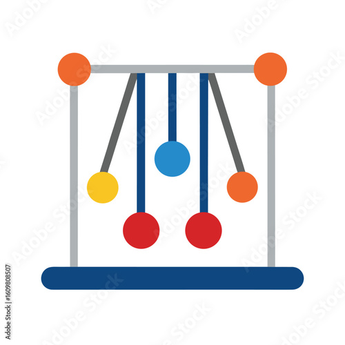 newton s cradle flat vector design