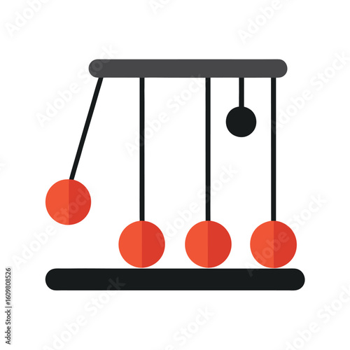 newton s cradle flat vector design
