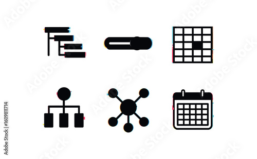 isolated backgond planning Gantt chart template planning time slider planning pivot table planning scenario map planning mind map node planning resource calendar