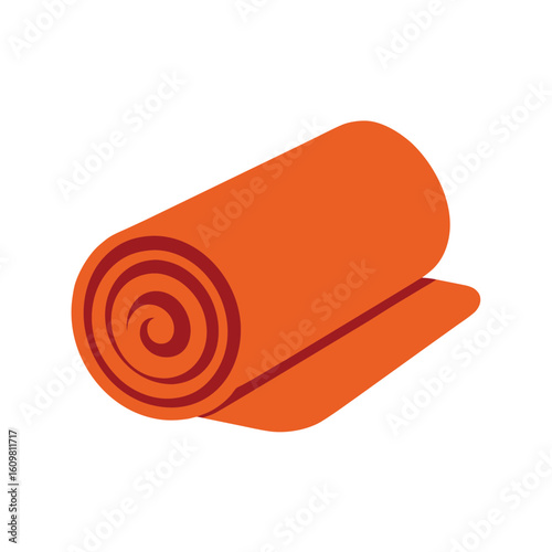 carpet rolled up vector style