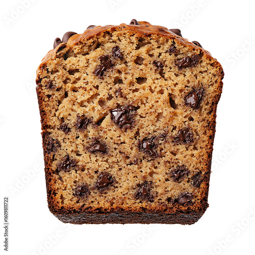 Freshly Baked Chocolate Chip Banana Bread Loaf