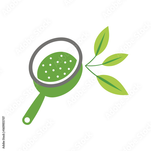 tea strainer with loose leaves