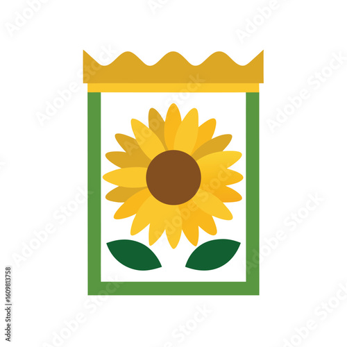 sunflower seed packet with design