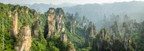 Quadro su tela Rock formations at Zhangjiajie National Forest Park, China