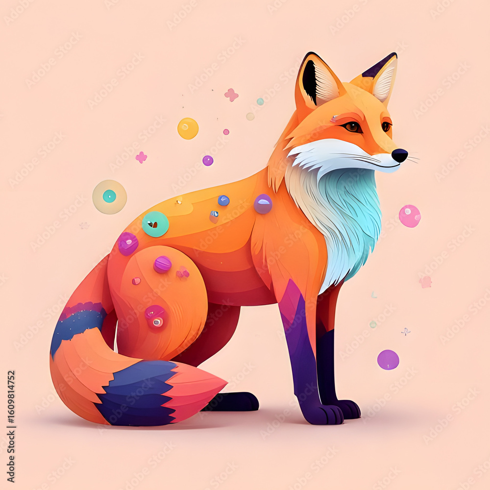 Obraz premium Dog color image icon 