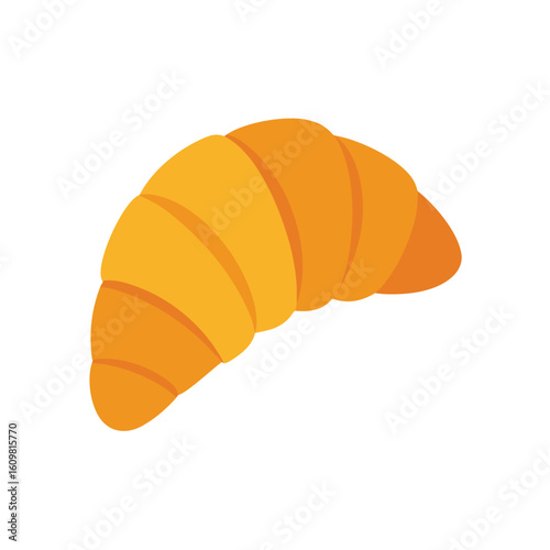 croissant with crispy texture illustration
