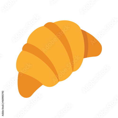 croissant with crispy texture illustration