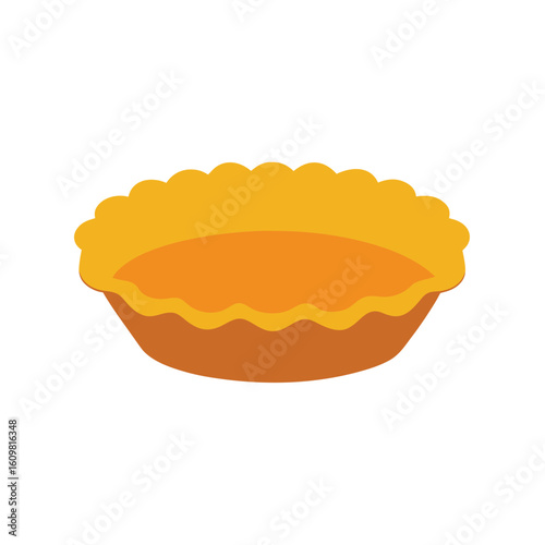 baking dish with pie crust