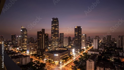 Wallpaper Mural Bangkok cityscape at dusk Torontodigital.ca