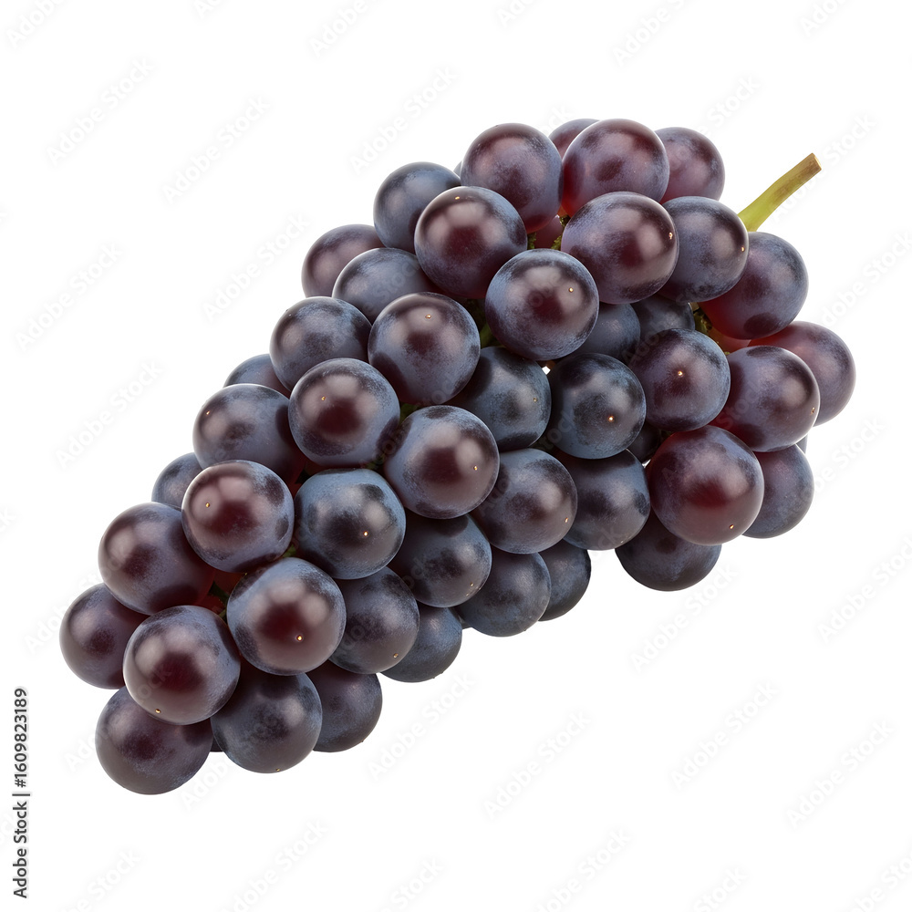 Fototapeta premium Delicious ripe grapes against black background