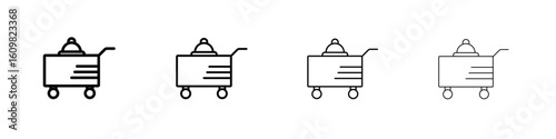 Room service icon in modern stroke line style. Vector 10 eps