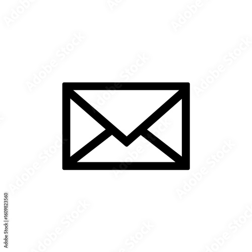 Email confirmation icon illustration on a white background with copy space