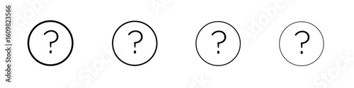 Question icon in modern stroke line style. Vector 10 eps