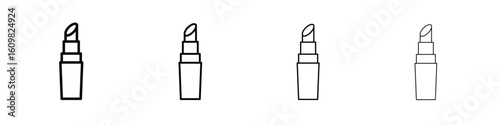 Lipstick icon in modern stroke line style. Vector 10 eps
