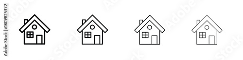 Home icon in modern stroke line style. Vector 10 eps