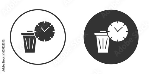 Time waste icon Symbol, logo illustration. Vector graphics for web.