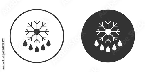 Snowflake droplets icon Symbol, logo illustration. Vector graphics for web.