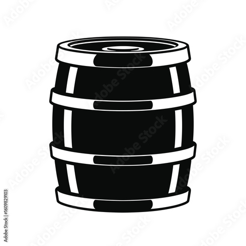 Classic beer keg on white background representing Beer & Drinks  