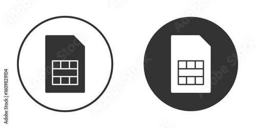 Sim card icon Symbol, logo illustration. Vector graphics for web.